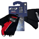 Classic fietshandschoen rood zwart