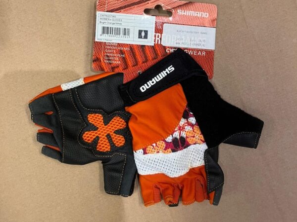 Fietshandschoenen-dames-oranje-shimano