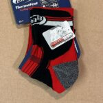 Zwart-met-rood-fietsokken