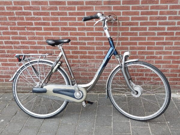 Gazelle Saphir Dames Goldline N8 57cm Blauw Zilver